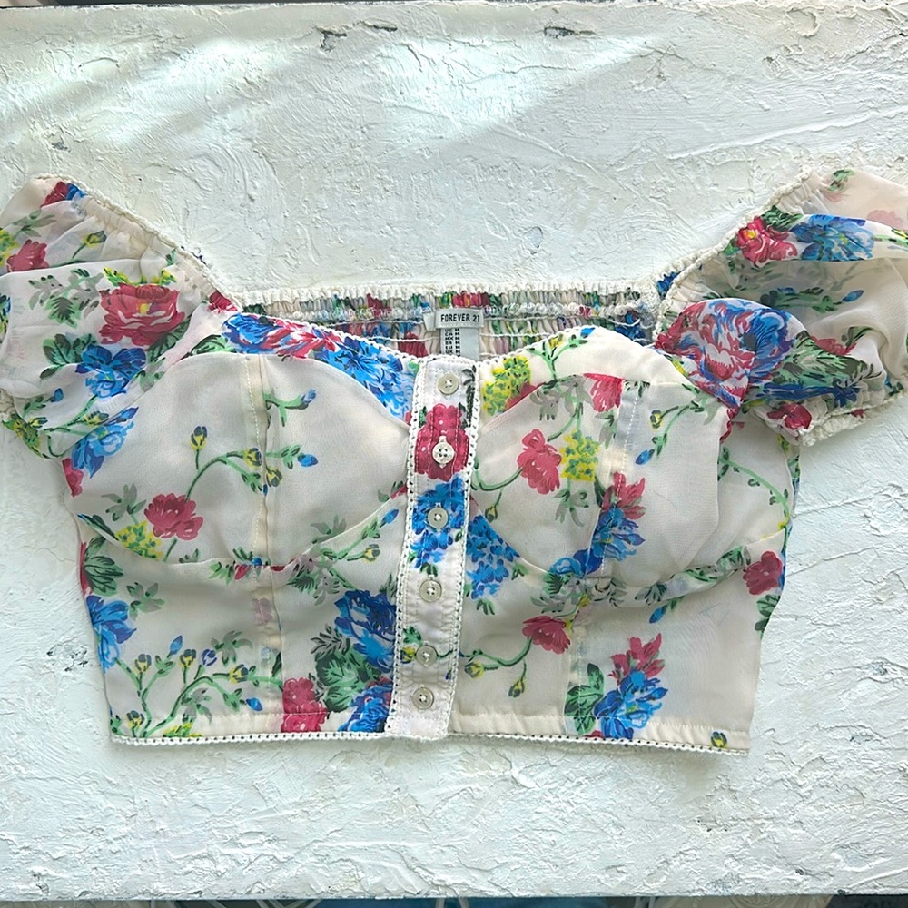 🌊🌸Floral Crop Top🌴🌸